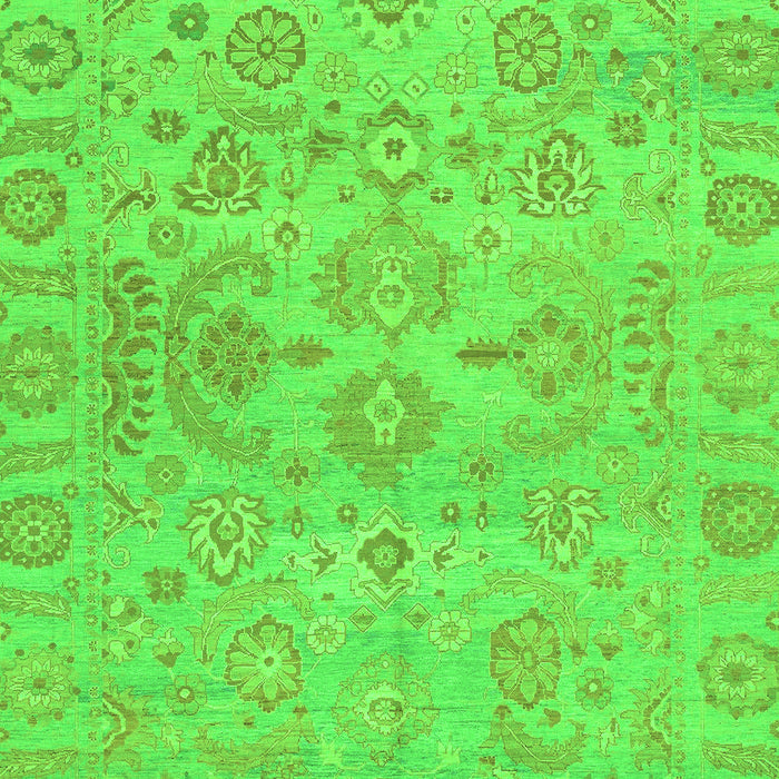 Machine Washable Oriental Green Traditional Area Rugs, wshabs1748grn
