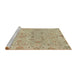 Sideview of Machine Washable Abstract Orange Brown Rug, wshabs1749