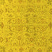 Square Oriental Yellow Traditional Rug, abs1749yw