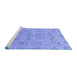 Sideview of Machine Washable Oriental Blue Traditional Rug, wshabs1749blu