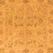 Square Machine Washable Oriental Orange Traditional Area Rugs, wshabs1749org