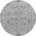 Round Oriental Gray Traditional Rug, abs1749gry