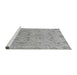 Sideview of Machine Washable Oriental Gray Traditional Rug, wshabs1749gry