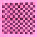 Square Checkered Pink Modern Rug, abs174pnk