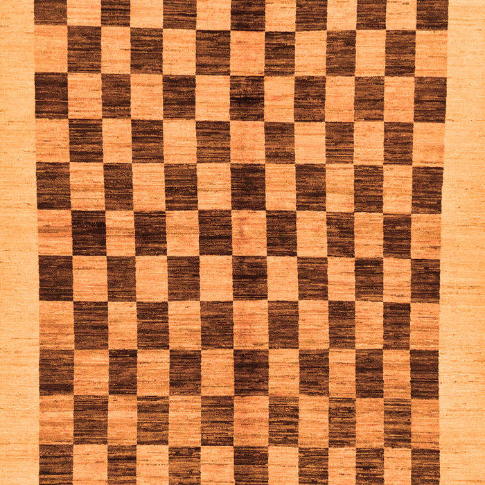 Checkered Orange Modern Rug, abs174org