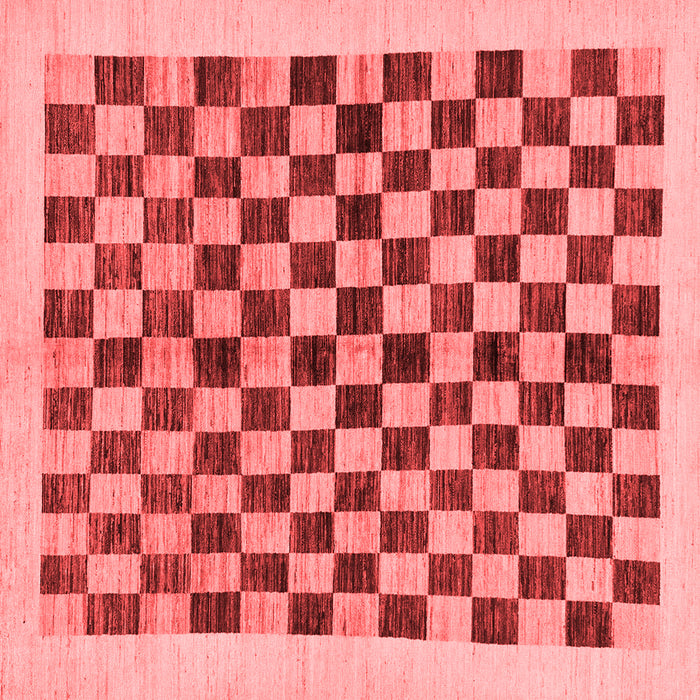 Checkered Red Modern Rug, abs174red