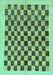 Checkered Turquoise Modern Rug, abs174turq