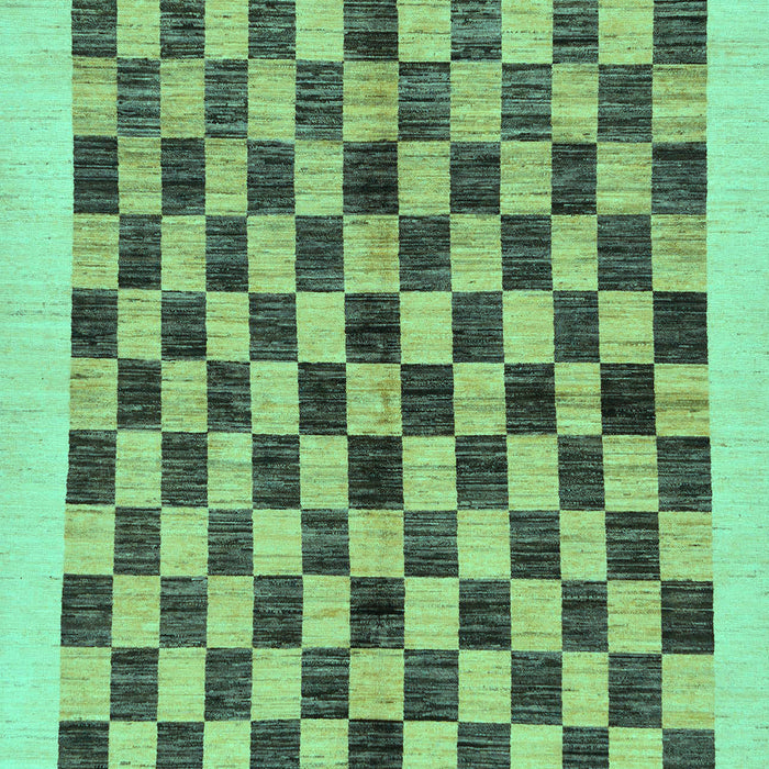 Checkered Turquoise Modern Rug, abs174turq