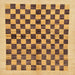 Square Abstract Saffron Yellow Checkered Rug, abs174