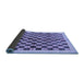 Sideview of Checkered Blue Modern Rug, abs174blu