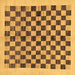 Square Machine Washable Checkered Brown Modern Rug, wshabs174brn