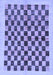 Machine Washable Checkered Blue Modern Rug, wshabs174blu
