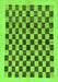 Checkered Green Modern Rug, abs174grn