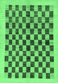 Checkered Emerald Green Modern Rug, abs174emgrn