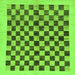 Square Checkered Green Modern Rug, abs174grn