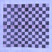 Square Checkered Blue Modern Rug, abs174blu