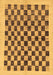 Checkered Brown Modern Rug, abs174brn