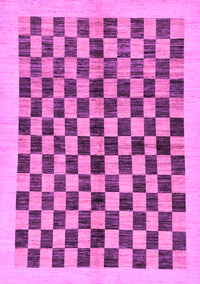 Checkered Purple Modern Rug, abs174pur