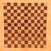 Square Machine Washable Checkered Orange Modern Area Rugs, wshabs174org
