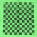 Square Checkered Emerald Green Modern Rug, abs174emgrn