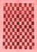 Checkered Red Modern Area Rugs