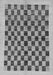 Machine Washable Checkered Gray Modern Rug, wshabs174gry