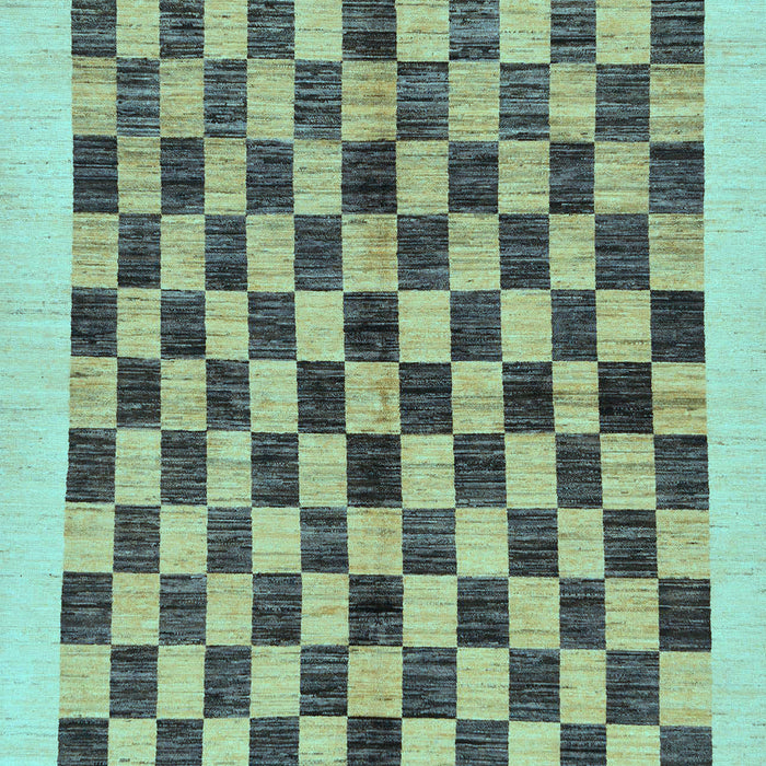 Checkered Light Blue Modern Rug, abs174lblu