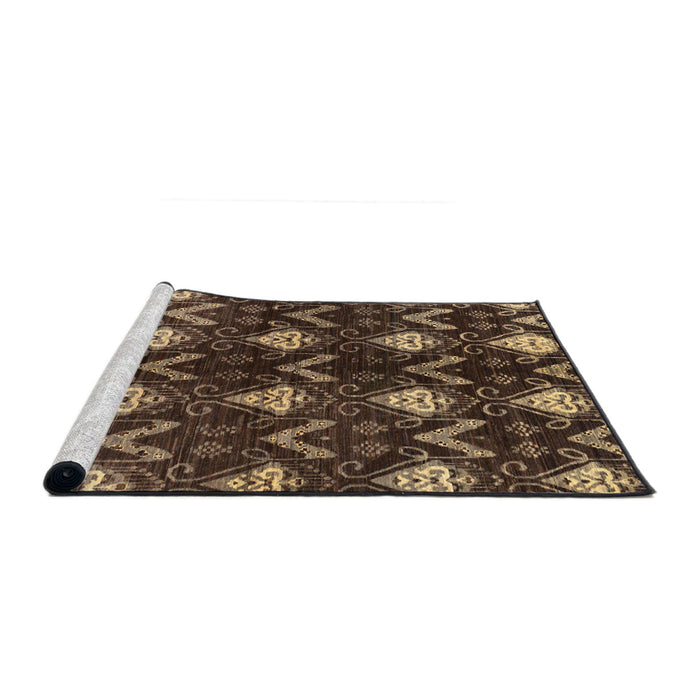 Sideview of Machine Washable Abstract Night Red Rug, wshabs175