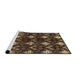 Sideview of Machine Washable Abstract Night Red Rug, wshabs175