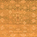 Square Machine Washable Oriental Orange Traditional Area Rugs, wshabs1750org