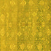 Square Machine Washable Oriental Yellow Traditional Rug, wshabs1750yw