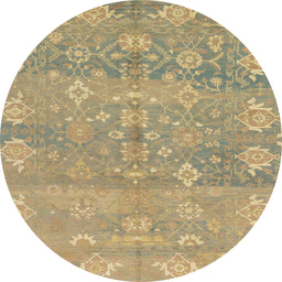 Round Machine Washable Abstract Dark Almond Brown Rug, wshabs1750