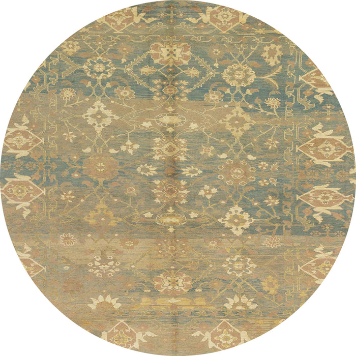 Round Machine Washable Abstract Dark Almond Brown Rug, wshabs1750