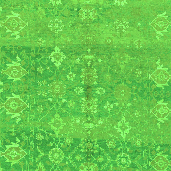 Machine Washable Oriental Green Traditional Area Rugs, wshabs1750grn