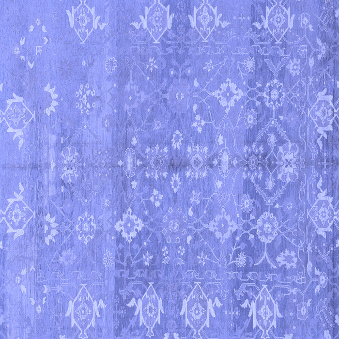 Square Oriental Blue Traditional Rug, abs1750blu