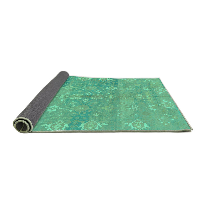 Sideview of Oriental Turquoise Traditional Rug, abs1750turq