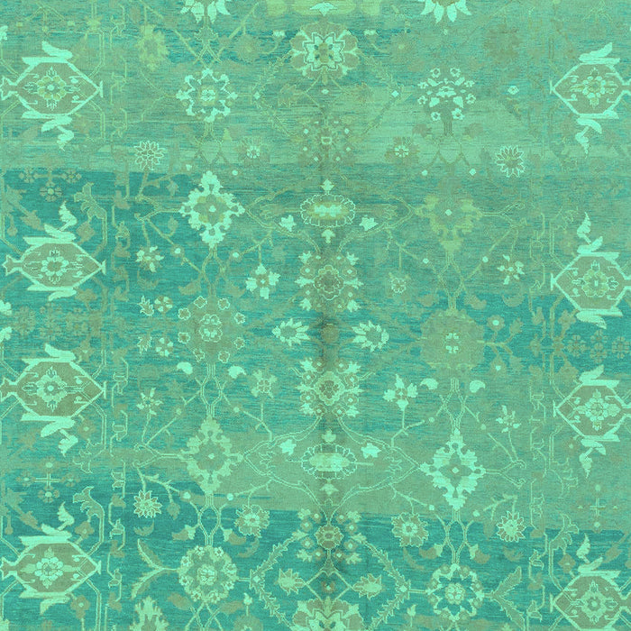 Machine Washable Oriental Turquoise Traditional Area Rugs, wshabs1750turq