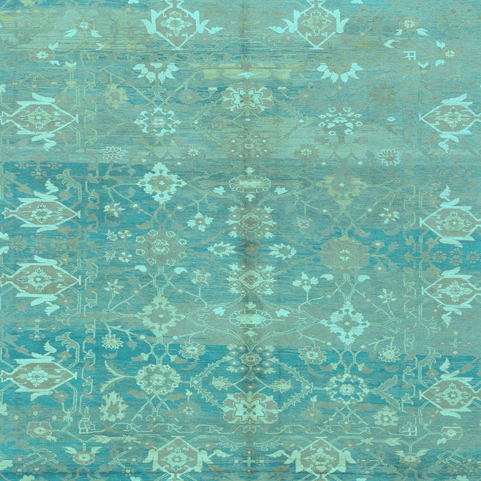 Square Machine Washable Oriental Light Blue Traditional Rug, wshabs1750lblu