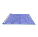 Sideview of Machine Washable Oriental Blue Traditional Rug, wshabs1750blu