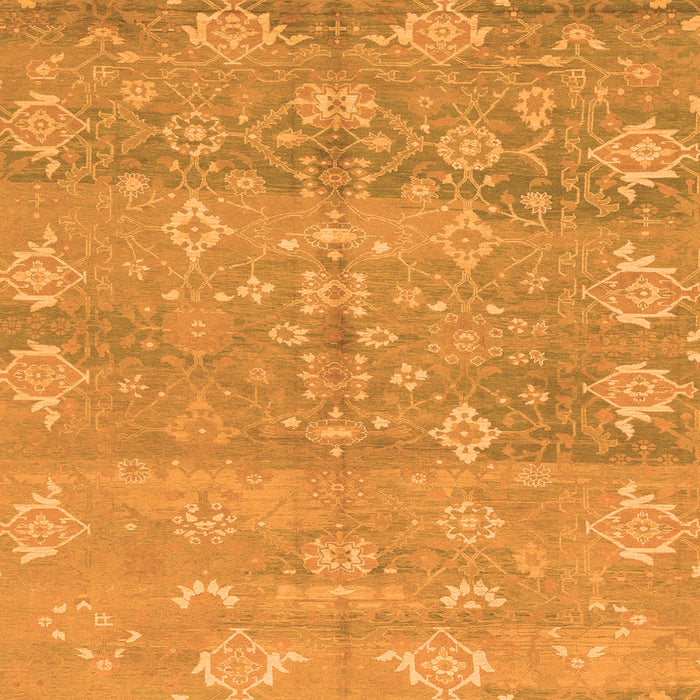 Square Oriental Orange Traditional Rug, abs1750org