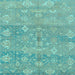 Square Oriental Light Blue Traditional Rug, abs1750lblu