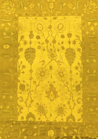 Oriental Yellow Traditional Rug, abs1751yw