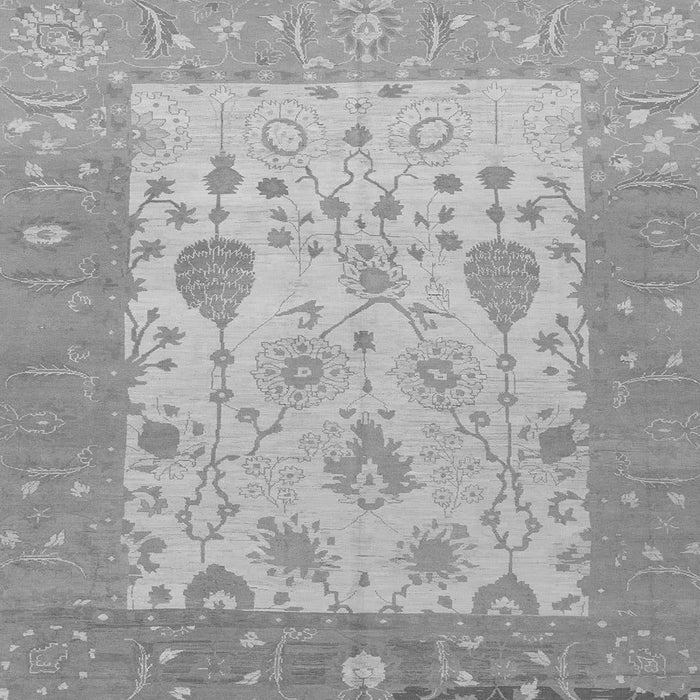 Square Oriental Gray Traditional Rug, abs1751gry