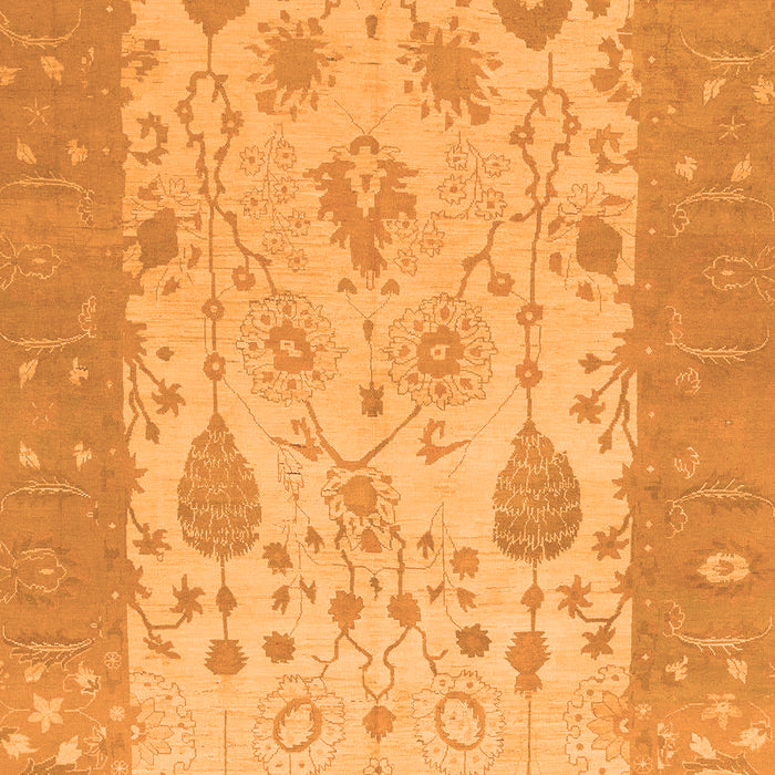 Machine Washable Oriental Orange Traditional Area Rugs, wshabs1751org