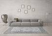 Machine Washable Oriental Gray Traditional Rug in a Living Room,, wshabs1751gry