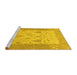 Sideview of Machine Washable Oriental Yellow Traditional Rug, wshabs1751yw