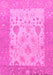 Machine Washable Oriental Pink Traditional Rug, wshabs1751pnk