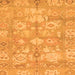 Square Oriental Orange Traditional Rug, abs1752org