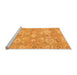 Sideview of Machine Washable Oriental Orange Traditional Area Rugs, wshabs1752org