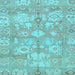 Square Oriental Light Blue Traditional Rug, abs1752lblu